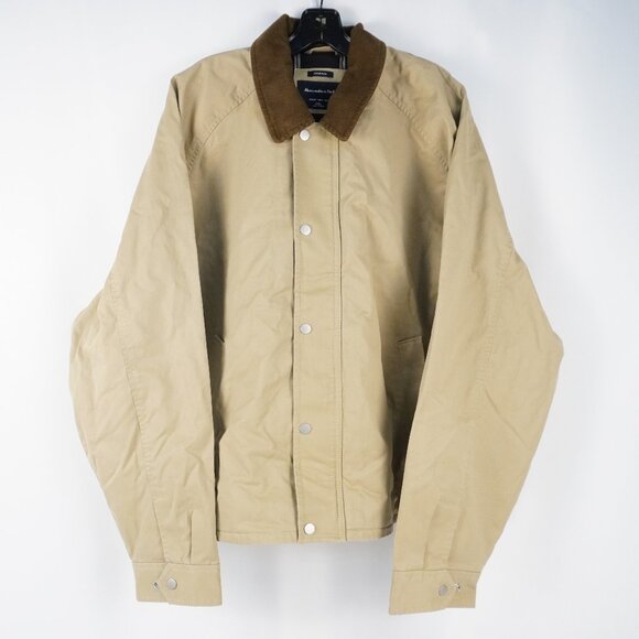 Abercrombie & Fitch Lightweight Barn Jacket in Light Brown Size XXL NWT - Picture 1 of 9